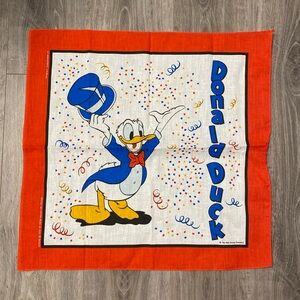 J. A. Woronowicz 22” x 21.5” Donald Duck Top Hat Conductor Party Bandana Scarf